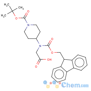 CAS No:269078-80-0 1-Piperidinecarboxylicacid, 4-[(carboxymethyl)[(9H-fluoren-9-ylmethoxy)carbonyl]amino]-,1-(1,1-dimethylethyl) ester