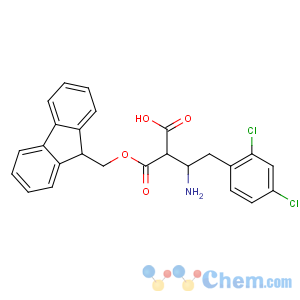 CAS No:269396-54-5 (2R)-3-amino-4-(2,<br />4-dichlorophenyl)-2-(9H-fluoren-9-ylmethoxycarbonyl)butanoic acid