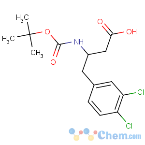 CAS No:269396-56-7 (3R)-4-(3,<br />4-dichlorophenyl)-3-[(2-methylpropan-2-yl)oxycarbonylamino]butanoic acid