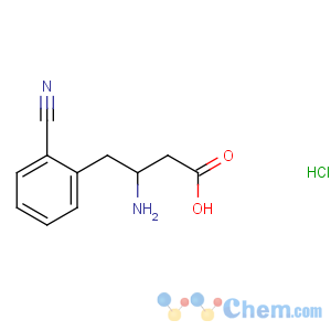 CAS No:269726-79-6 (3R)-3-amino-4-(2-cyanophenyl)butanoic acid
