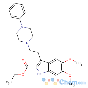 CAS No:27076-46-6 ethyl<br />5,<br />6-dimethoxy-3-[2-(4-phenylpiperazin-1-yl)ethyl]-1H-indole-2-carboxylate
