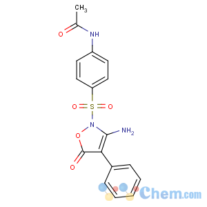 CAS No:27336-23-8 N-[4-[(3-amino-5-oxo-4-phenyl-1,2-oxazol-2-yl)sulfonyl]phenyl]acetamide