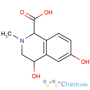 CAS No:27402-68-2 (1S,4R)-4,6-dihydroxy-2-methyl-3,4-dihydro-1H-isoquinoline-1-carboxylic<br />acid