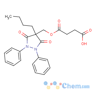 CAS No:27470-51-5 4-[(4-butyl-3,5-dioxo-1,<br />2-diphenylpyrazolidin-4-yl)methoxy]-4-oxobutanoic acid