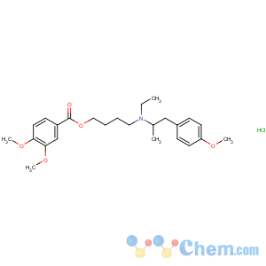 CAS No:2753-45-9 4-[ethyl-[1-(4-methoxyphenyl)propan-2-yl]amino]butyl<br />3,4-dimethoxybenzoate