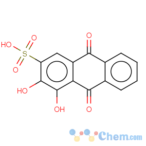CAS No:27613-78-1 Anthracenesulfonicacid, 9,10-dihydro-1,2-dihydroxy-9,10-dioxo- (8CI,9CI)