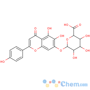 CAS No:27740-01-8 (2S,3S,4S,5R,6S)-6-[5,<br />6-dihydroxy-2-(4-hydroxyphenyl)-4-oxochromen-7-yl]oxy-3,4,<br />5-trihydroxyoxane-2-carboxylic acid