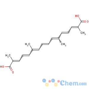 CAS No:27876-94-4 (2E,4E,6E,8E,10E,12E,14E)-2,6,11,15-tetramethylhexadeca-2,4,6,8,10,12,<br />14-heptaenedioic acid