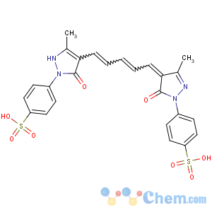 CAS No:27969-56-8 Benzenesulfonic acid,4-[4,5-dihydro-4-[5-[5-hydroxy-3-methyl-1-(4-sulfophenyl)-1H-pyrazol-4-yl]-2,4-pentadien-1-ylidene]-3-methyl-5-oxo-1H-pyrazol-1-yl]-