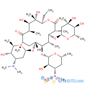 CAS No:28022-11-9 Erythromycin,3''-O-demethyl-6-O-[2,3,6-trideoxy-3-(dimethylamino)-a-L-ribo-hexopyranosyl]-