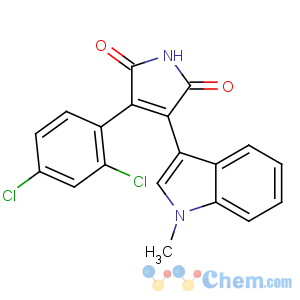 CAS No:280744-09-4 3-(2,4-dichlorophenyl)-4-(1-methylindol-3-yl)pyrrole-2,5-dione