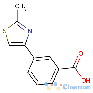 CAS No:28077-41-0 3-(2-methyl-1,3-thiazol-4-yl)benzoic acid