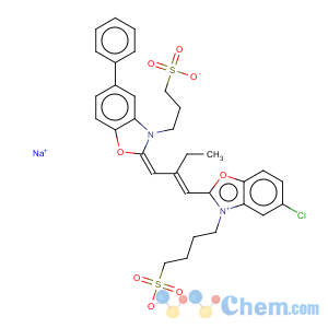 CAS No:28118-05-0 Benzoxazolium,5-chloro-2-[2-[[5-phenyl-3-(3-sulfobutyl)-2(3H)-benzoxazolylidene]methyl]-1-buten-1-yl]-3-(3-sulfopropyl)-,inner salt, sodium salt (1:1)
