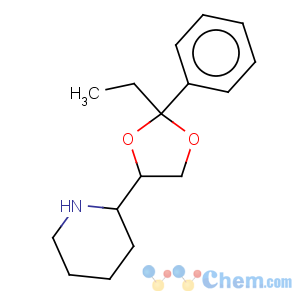 CAS No:28189-85-7 Piperidine,2-[(2S,4S)-2-ethyl-2-phenyl-1,3-dioxolan-4-yl]-, (2S)-