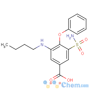 CAS No:28395-03-1 3-(butylamino)-4-phenoxy-5-sulfamoylbenzoic acid