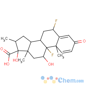 CAS No:28416-82-2 (6S,8S,9R,10S,11S,13S,14S,16R,17R)-6,9-difluoro-11,17-dihydroxy-10,13,<br />16-trimethyl-3-oxo-6,7,8,11,12,14,15,<br />16-octahydrocyclopenta[a]phenanthrene-17-carboxylic acid