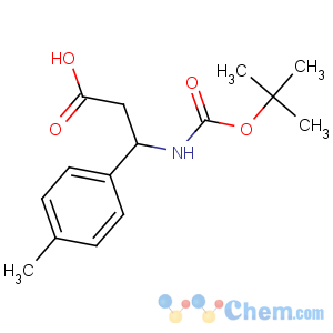 CAS No:284493-60-3 3-(4-methylphenyl)-3-[(2-methylpropan-2-yl)oxycarbonylamino]propanoic<br />acid