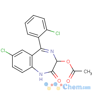 CAS No:2848-96-6 [7-chloro-5-(2-chlorophenyl)-2-oxo-1,3-dihydro-1,4-benzodiazepin-3-yl]<br />acetate