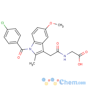 CAS No:2854-21-9 Glycine,N-[2-[1-(4-chlorobenzoyl)-5-methoxy-2-methyl-1H-indol-3-yl]acetyl]-