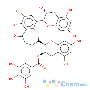 CAS No:28543-07-9 Benzoic acid,3,4,5-trihydroxy-,(2R,3R)-2-[8-[(2R,3R)-3,4-dihydro-3,5,7-trihydroxy-2H-1-benzopyran-2-yl]-3,4,6-trihydroxy-5-oxo-5H-benzocyclohepten-1-yl]-3,4-dihydro-5,7-dihydroxy-2H-1-benzopyran-3-ylester