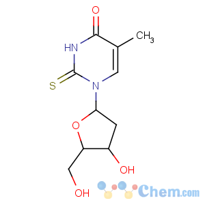 CAS No:28585-51-5 1-[(2R,4S,<br />5R)-4-hydroxy-5-(hydroxymethyl)oxolan-2-yl]-5-methyl-2-<br />sulfanylidenepyrimidin-4-one