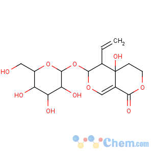 CAS No:28633-33-2 1H,3H-Pyrano(3,4-c)pyran-1-one, 5-ethenyl-6-(beta-d-glucopyranosyloxy)-4,4a,5,6-tetrahydro-4a-hydroxy-, (4aR,5R,6S)-