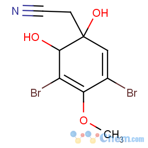 CAS No:28656-91-9 2,4-Cyclohexadiene-1-acetonitrile,3,5-dibromo-1,6-dihydroxy-4-methoxy-, (1S,6R)-