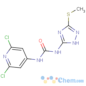 CAS No:287174-87-2 1-(2,6-dichloropyridin-4-yl)-3-(3-methylsulfanyl-1H-1,2,<br />4-triazol-5-yl)urea