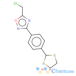 CAS No:287197-10-8 1,2,4-Oxadiazole,5-(chloromethyl)-3-[4-(1,3-dithiolan-2-yl)phenyl]-