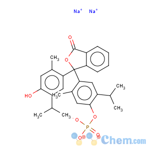 CAS No:28749-63-5 1(3H)-Isobenzofuranone,3-[4-hydroxy-2-methyl-5-(1-methylethyl)phenyl]-3-[2-methyl-5-(1-methylethyl)-4-(phosphonooxy)phenyl]-,sodium salt (1:?)