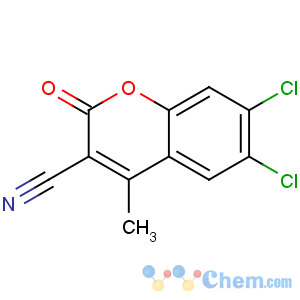 CAS No:288399-86-0 6,7-dichloro-4-methyl-2-oxochromene-3-carbonitrile