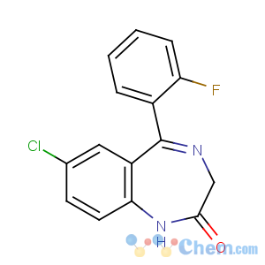 CAS No:2886-65-9 7-chloro-5-(2-fluorophenyl)-1,3-dihydro-1,4-benzodiazepin-2-one