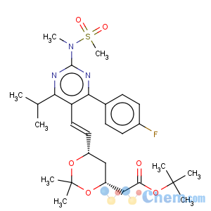 CAS No:289042-12-2 tert-Butyl 6-[(1E)-2-[4-(4-fluorophenyl)-6-(1-methylethyl)-2-[methyl(methylsulfonyl)amino]-5-pyrimidinyl]ethenyl]-2,2-dimethyl-1,3-dioxane-4-acetate