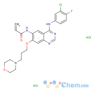 CAS No:289499-45-2 N-[4-(3-chloro-4-fluoroanilino)-7-(3-morpholin-4-ylpropoxy)quinazolin-6-<br />yl]prop-2-enamide