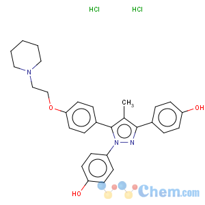 CAS No:289726-02-9 1,3-Bis(4-hydroxyphenyl)-4-methyl-5-(4-(2-piperidinylethoxy)phenol)-(1H)-pyrazoledihydrochloride