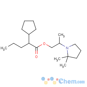 CAS No:2898-02-4 Cyclopentaneaceticacid, a-propyl-, 2-(2,2-dimethyl-1-pyrrolidinyl)propyl ester, hydrochloride (1:1)