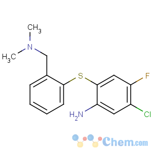 CAS No:29196-72-3 5-chloro-2-[2-[(dimethylamino)methyl]phenyl]sulfanyl-4-fluoroaniline