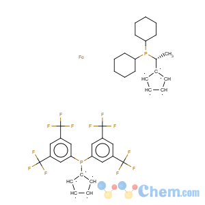CAS No:292638-88-1 Ferrocene,1-[bis[3,5-bis(trifluoromethyl)phenyl]phosphino]-2-[(1R)-1-(dicyclohexylphosphino)ethyl]-,(1R)-