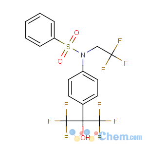 CAS No:293754-55-9 N-[4-(1,1,1,3,3,3-hexafluoro-2-hydroxypropan-2-yl)phenyl]-N-(2,2,<br />2-trifluoroethyl)benzenesulfonamide