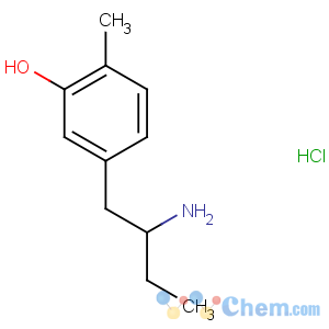 CAS No:29440-91-3 Phenol,5-(2-aminobutyl)-2-methyl-, hydrochloride (1:1)
