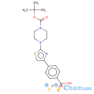 CAS No:294622-59-6 1-Piperazinecarboxylicacid, 4-[4-(4-carboxyphenyl)-2-thiazolyl]-, 1-(1,1-dimethylethyl) ester