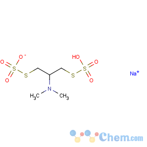 CAS No:29547-00-0 sodium S-[2-(dimethylamino)-3-(sulfosulfanyl)propyl] sulfurothioate