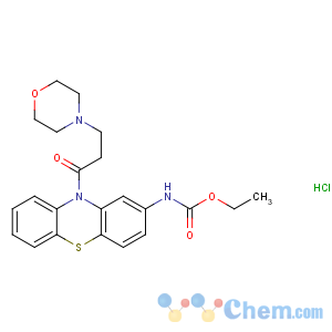 CAS No:29560-58-5 ethyl<br />N-[10-(3-morpholin-4-ylpropanoyl)phenothiazin-2-yl]carbamate