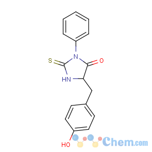CAS No:29588-08-7 5-[(4-hydroxyphenyl)methyl]-3-phenyl-2-sulfanylideneimidazolidin-4-one