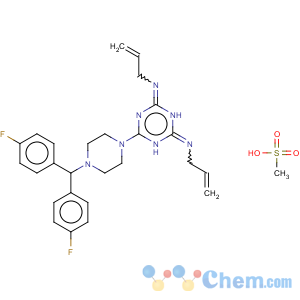 CAS No:29608-49-9 N,N'-diallyl-6-[4-[bis(4-fluorophenyl)methyl]piperazin-1-yl]-1,3,5-triazine-2,4-diamine dimethanesulphonate