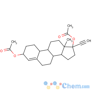 CAS No:297-76-7 [(3S,8R,9S,10R,13S,14S,17R)-17-acetyloxy-17-ethynyl-13-methyl-2,3,6,7,8,<br />9,10,11,12,14,15,16-dodecahydro-1H-cyclopenta[a]phenanthren-3-yl]<br />acetate