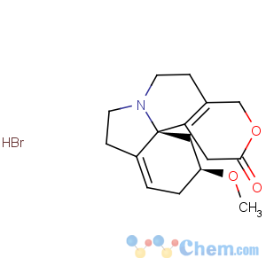 CAS No:29734-68-7 1H,12H-Pyrano[4',3':3,4]pyrido[2,1-i]indol-12-one,2,3,5,6,8,9,10,13-octahydro-2-methoxy-, hydrobromide (1:1), (2S,13bS)-