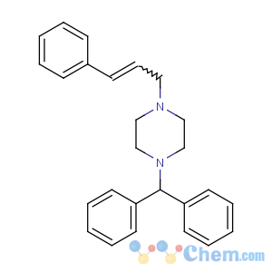 CAS No:298-57-7 1-benzhydryl-4-[(E)-3-phenylprop-2-enyl]piperazine
