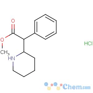 CAS No:298-59-9 methyl 2-phenyl-2-piperidin-2-ylacetate