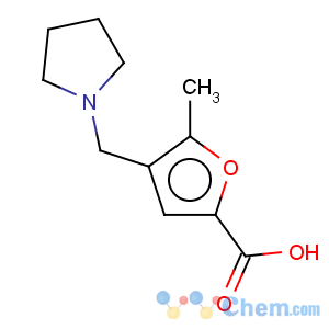 CAS No:299920-96-0 2-Furancarboxylic acid,5-methyl-4-(1-pyrrolidinylmethyl)-